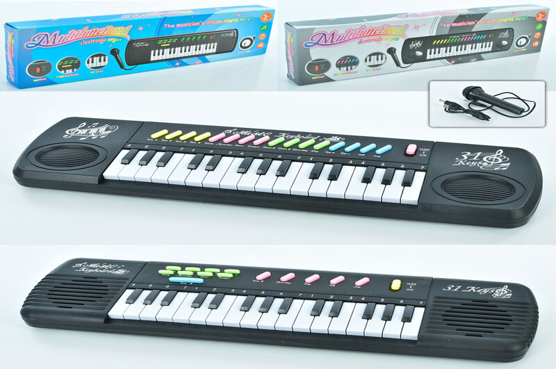 Синтезатор 311B-3128B (30шт)  31клавіша,16мелодій,мікрофон,запис,працюе на бат-ці та від USB,2види,