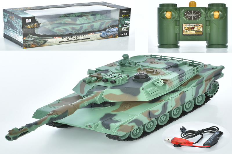 Танк 99804 (12шт) р/к, акум, 37см, рухомий корпус, звук, світло, в кор-ці, 41-19-16см