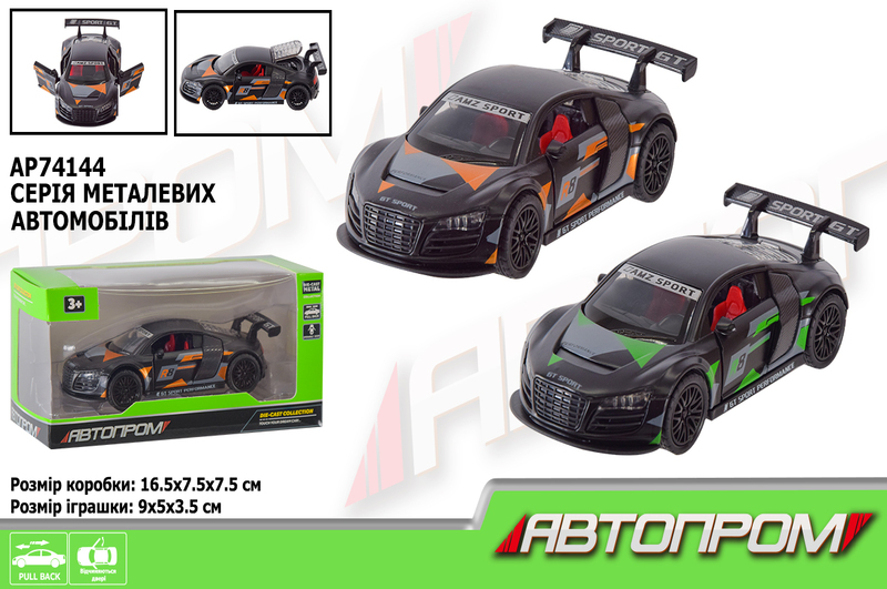 Машина мет. АВТОПРОМ арт. AP74144 (48шт) 1:32,2 кольора,відкр.двері,багажник,короб.16,5*7,5*7,5см