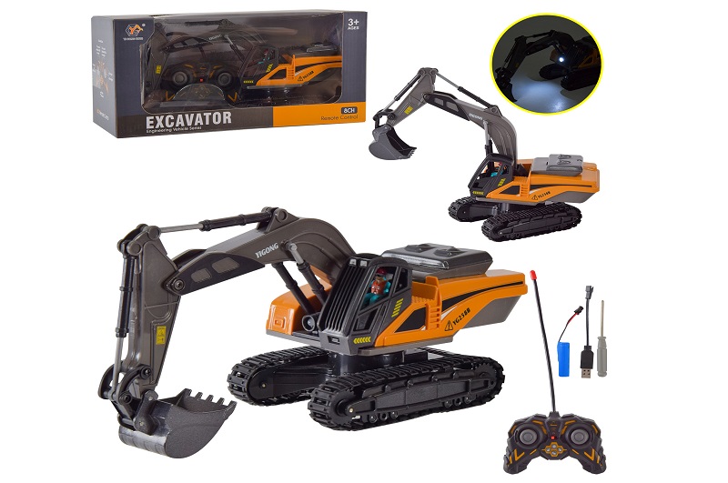 Будтехніка р/к арт. BC1049 (36шт/2)  акум., екскаватор, світло+звук, короб. 30,7 * 14,6 * 12,5 см