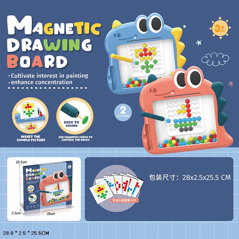 Мозаїка 761-1 (30шт) магнітна, фішки, паличка, 6карток,2 кольори, в кор-ці 28-25,5-2,5см