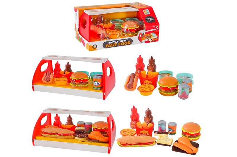 Продукти набір арт. 699-87/88 (24шт/2) мікс 2 види. Фаст фуд, аксес короб. 32*20*15см