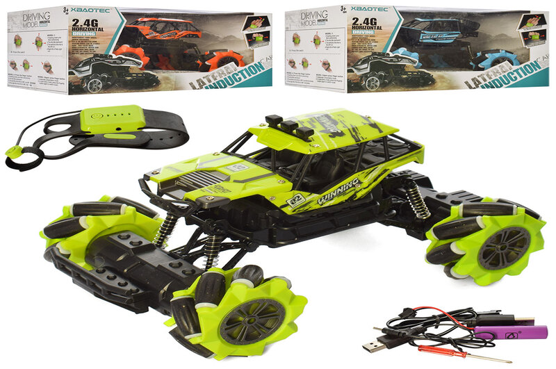 Джип XB1031AB (12шт) р/к2,4G(браслет), акум, 1:16, 25см, світло,USBзарядн,2види,в кор-ці, 33-18-20см