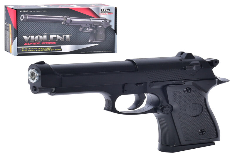 Пістолет V1 (24шт) метал, на кульках, 17см, в кор-ці, 21-14-4,5см