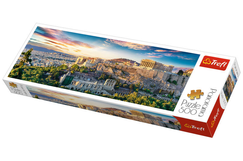 Пазли - 500 елм. - 29503 Акрополь, Афіни" панорамні Trefl"