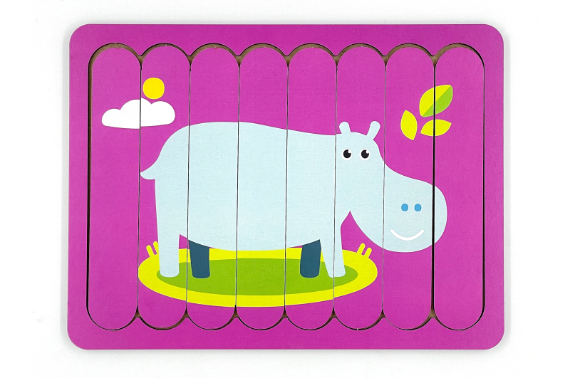 Пазл-вкладка, серія тварини Африки Бегемот"  Про40055"