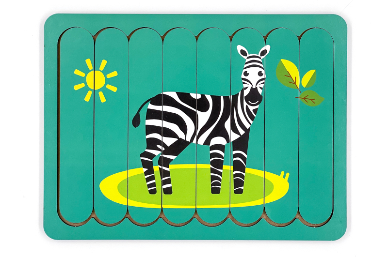 Пазл-вкладка, серія тварини Африки Зебра"  Про40062"