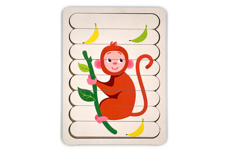 Пазл-вкладка, серія тварини Африки Мавпочка"  Про40024"