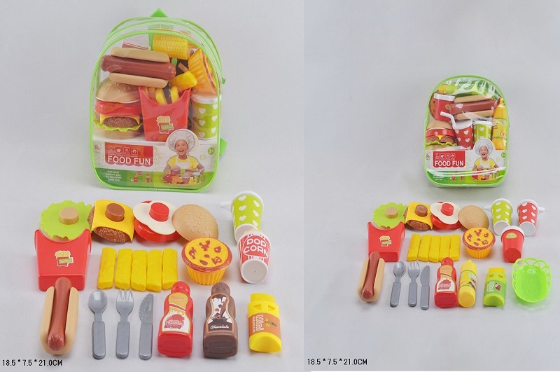 Продукти набір арт. 6651-1/2 (96шт/2) фаст фуд, деко, продукти, аксес пакет 23*35*5см