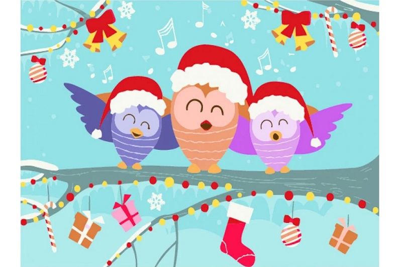 Картина по номерах Пташки співають Stateg розміром 30х40  (SS6833)