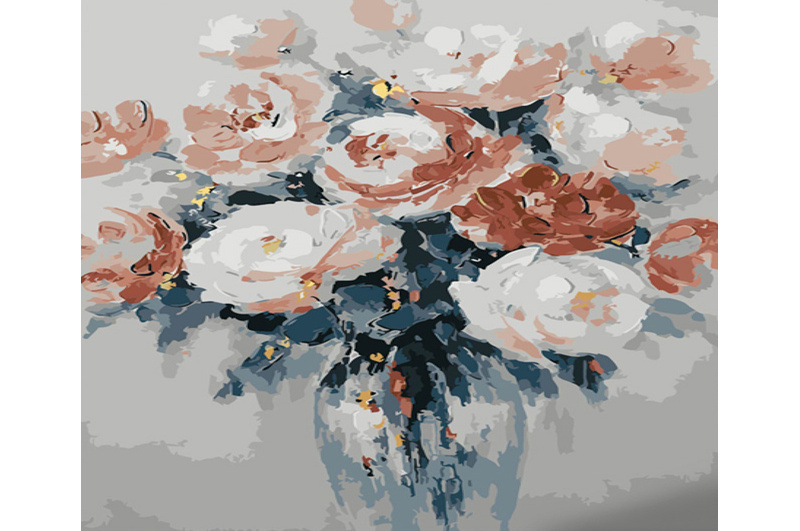 Картина по номерах Пастельні півонії Strateg розміром 40х50 см (GS1437)