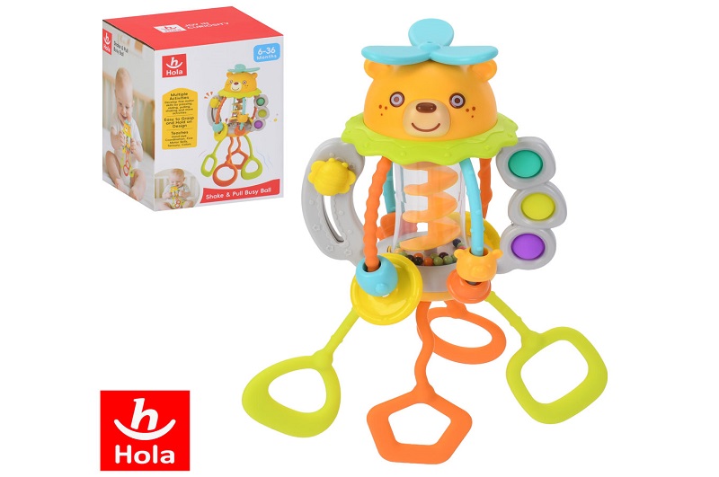 Гра HA7916 (24шт) Жвавий м'яч, бізібол, 14см/25см, ведмедик, рухливі деталі, м'які кнопки, прорізува