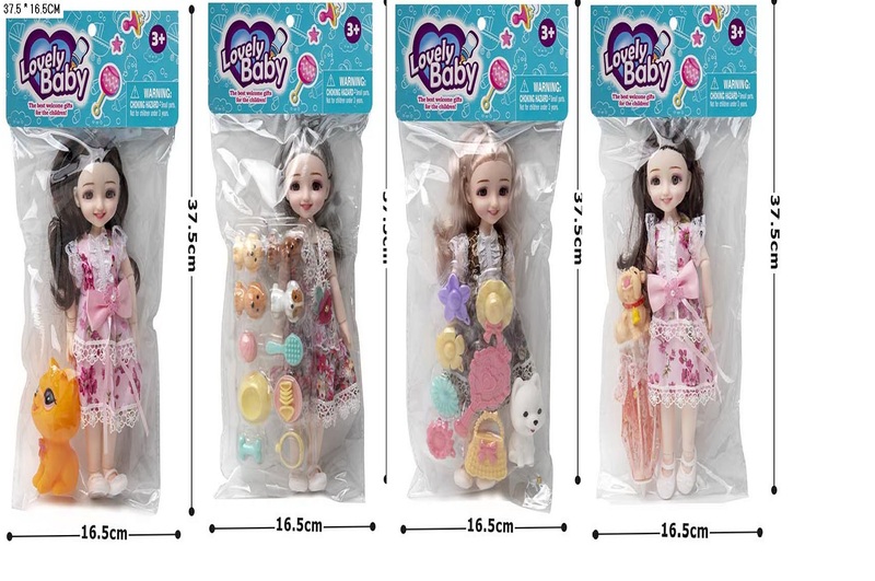 Лялька арт. LK1721B/C/D/E (360шт/2) мікс 4 види, аксес пакет 16,5*37,5см