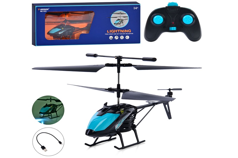 Гелікоптер Y03 (12шт) д/к(ІЧ), акум, 24см, гироскоп, світло, USBзарядне, в кор-ці, 37,5-15-6см