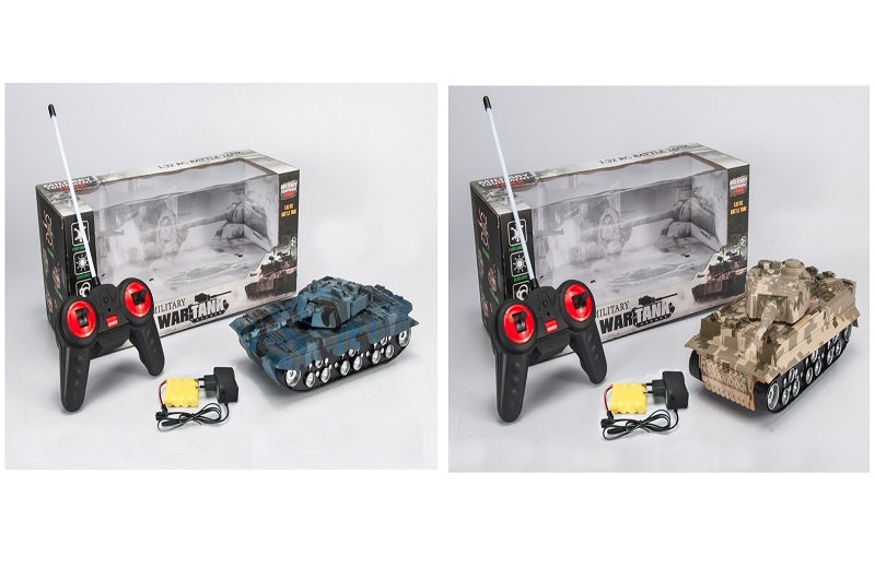 Танк  р/к арт. 369-1/2 (48шт/2) 2види, батар. короб. 34*13,5*14см