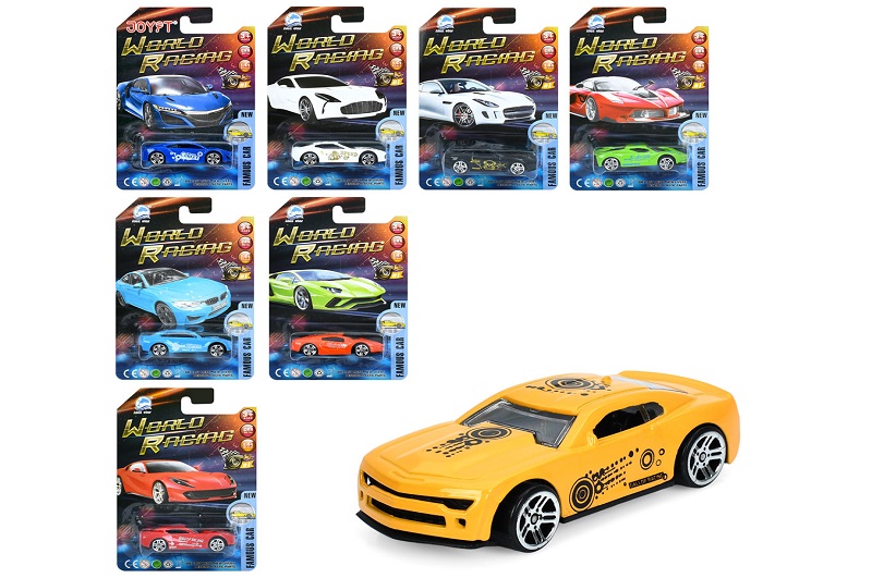 Машина H720 (288шт) метал, 7см, 8 видів, на листі, 11-16,5-3,5см