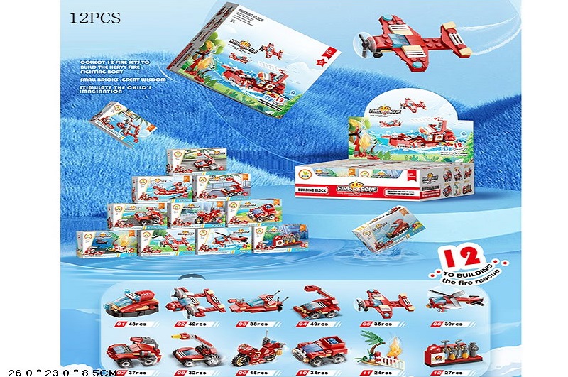 Конструктор арт.SM702BУПАК12шт (432шт) FIRE RESCUE" 12 шт у дисплеї 26*23*8,5см"