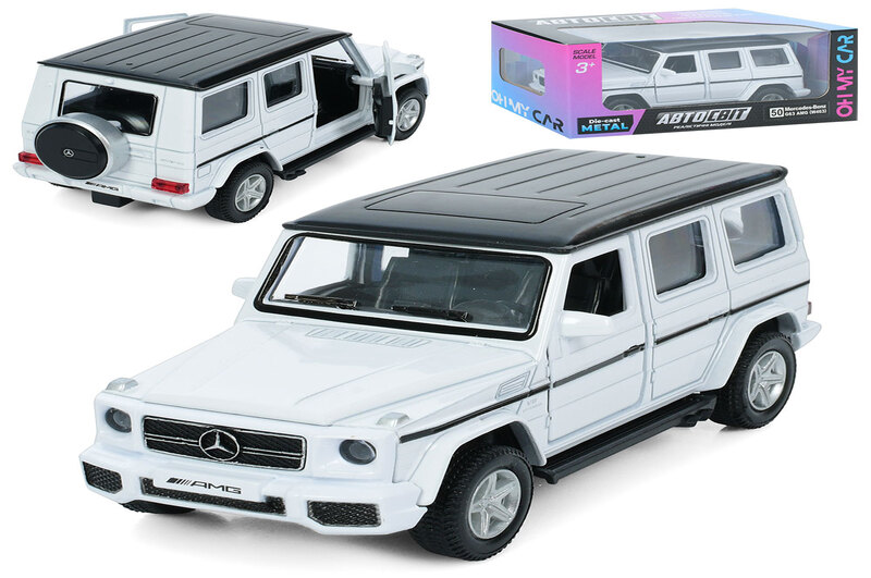 Джип AS-3103 (48шт) АвтоСвіт, Mercedes-Benz G63 AMG, метал, інерц, 13см, відч. двері, гум. колеса