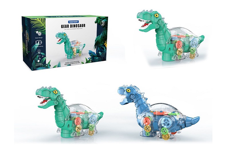 Динозавр XY258 (48шт) 23см,їздить,шестерні, музика, звук,світло, 2кольори,на бат-ці, в кор-ці, 24-12