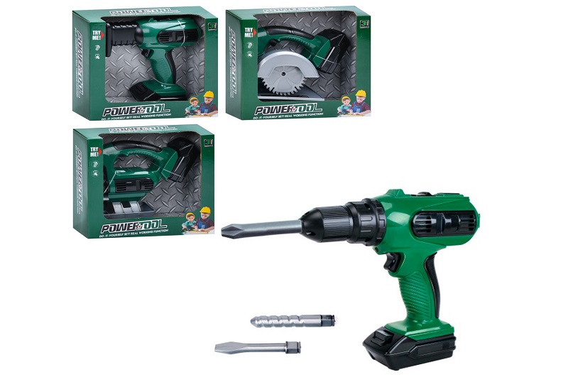 Набір інструментів 7947LA-B-C-D (18шт) 21см, світло, рухливі деталі, 4вида, на бат-ці, в кор-ці, 25-