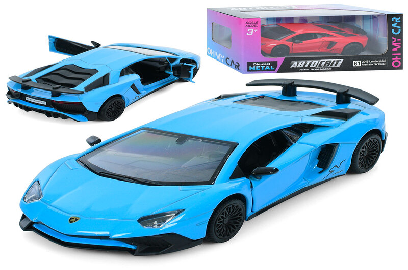 Машина AS-3107 (48шт) АвтоСвіт, Lamborghini Aventador, метал, інерц, 12,5см, відчиняються двері,гумо