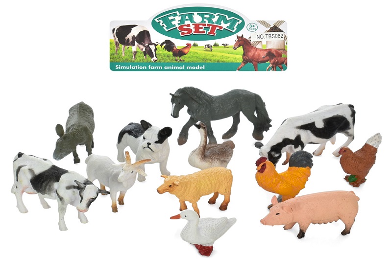 Фігурка TBS062 (60шт) домашні тварини, набір 12шт, від 3,5см, в кульку, 13,5-18-4см