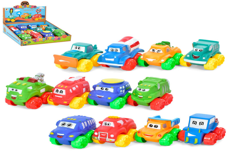 Машинка JZD-037 (288шт) від 8,5см, 12шт(12видів) у дисплеї, 28,5-10-30см