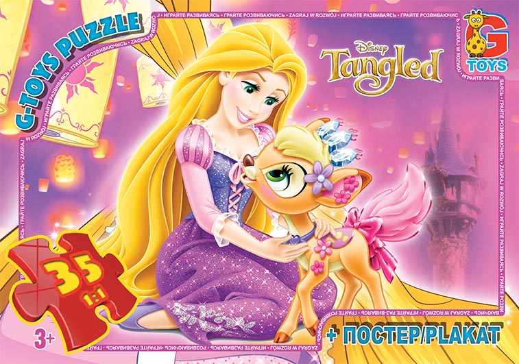 Пазли ТМ G-Toys&quot; із серії &quot;Рапунцель&quot;, 35 елементів  TA010&quot;
