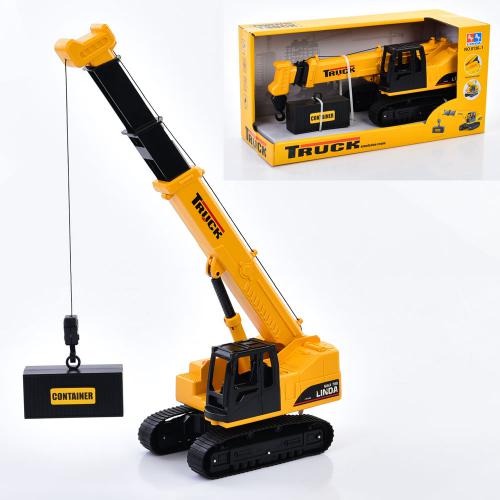 Будтехнiка 8136-1 (18шт) кран, 32см, звук, рухливі деталі, бат(табл), в кор-ці, 34-16,5-14см