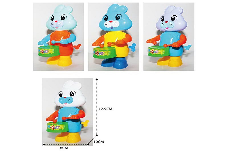 Заводний зайчик арт.333-3 (360шт/2) 4 кольори мікс, пакет 10,5*17,5*7,5см