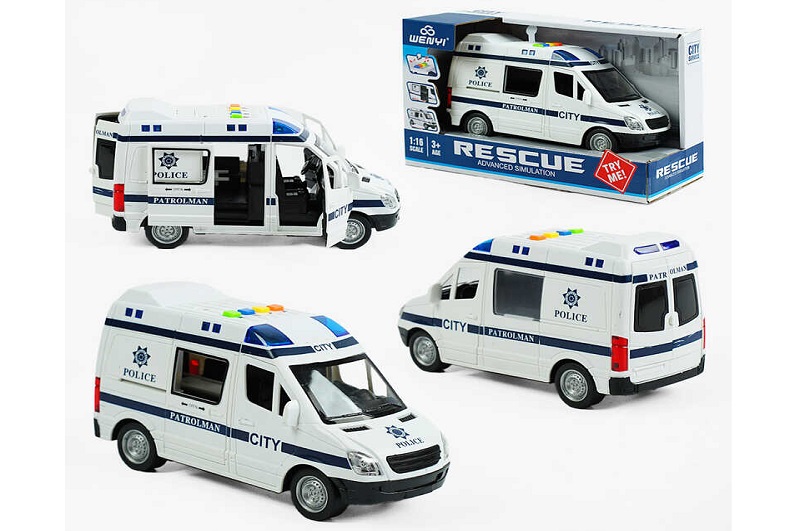 Машина WY 590 F (36) Поліція", підсвічування, звуки, інерція, в коробці"