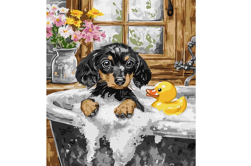 Набір для розпису по номерах День купання" 40x50см KHO6815"