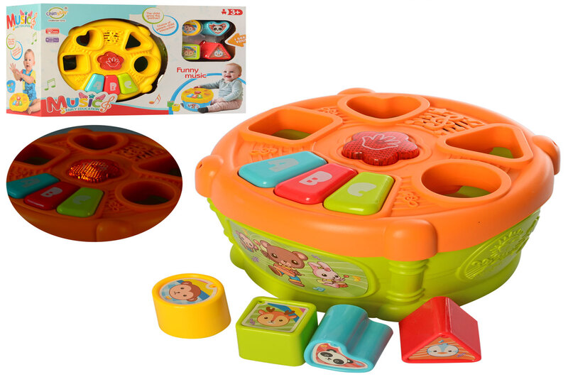 Сортер QF366-030 (24шт) навч.(англ.букви,фігурки), піаніно, лабіринт, муз,звук,світло, на бат-ці,у к