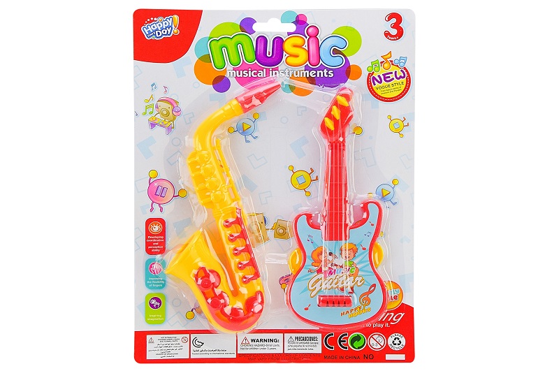 Музичні інструменти. арт. 2Y368-13 (240шт/2) саксофон, гітара, планшет 29*22*5см