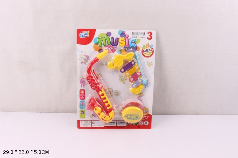 Музичні інструменти. арт. 2Y368-16 (180шт/2) саксофон, ксілофон, маракас, планшет 29*22*5см