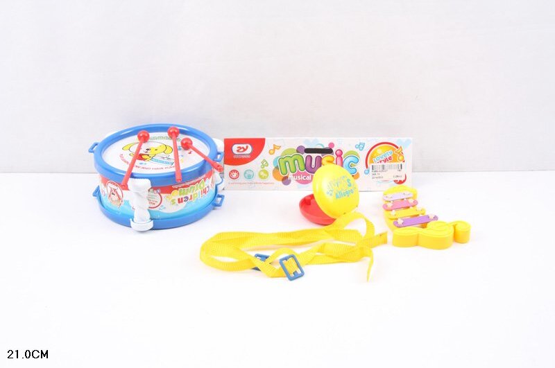 Музичні інструменти. арт. 368-10 (180шт/2) барабан, костаньети, ксилофон, пакет 21см