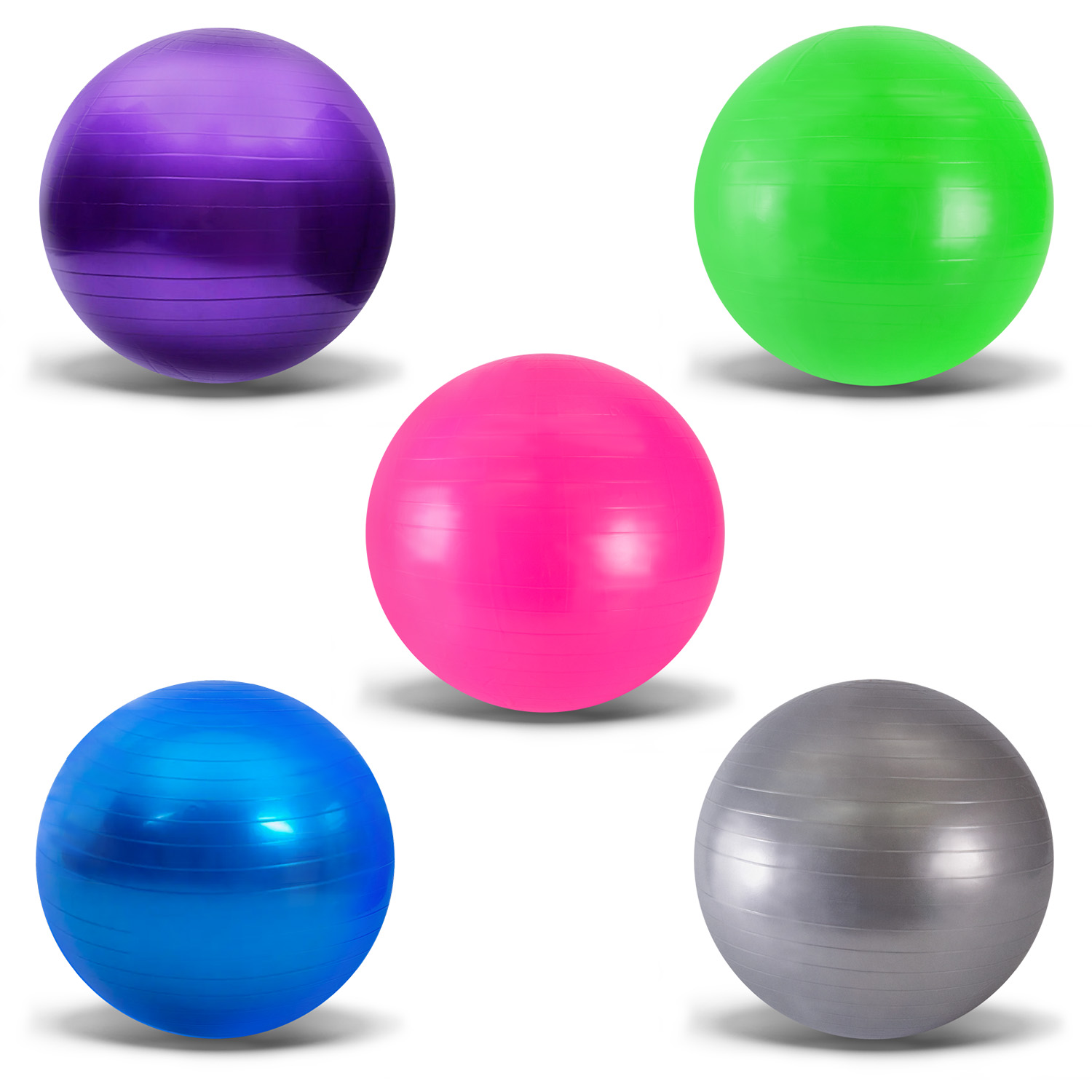 М'яч для фiтнесу арт. B7510 (30шт) 75см, 1000 грам, MIX 5 кольорів, пакет
