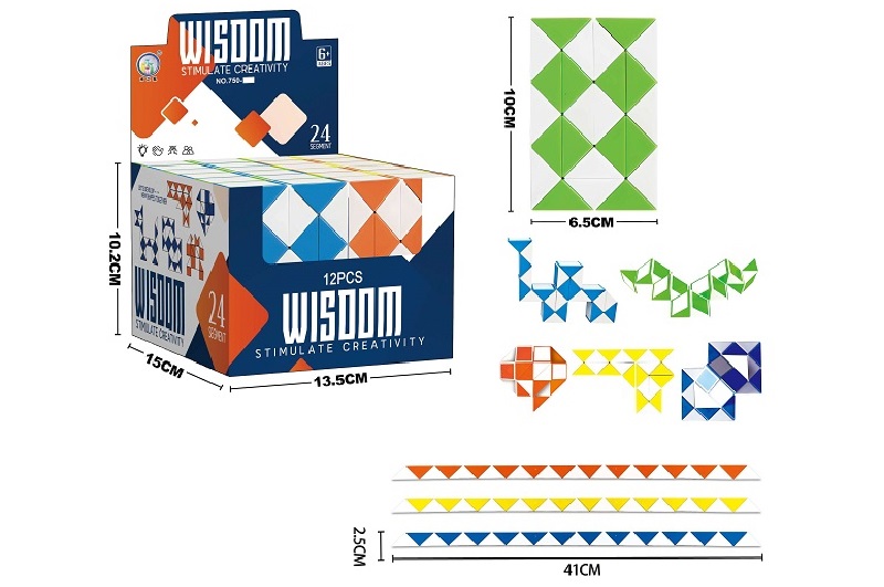 Змійка Рубіка 750-287УПАК12шт 4кол.12шт.в кор.15*10,2*13,5 /32/384/