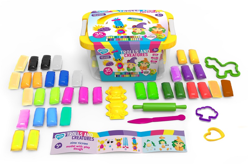 Trolls and creatures box ТМ Lovin Набір для ліплення з тістом  Ок41220