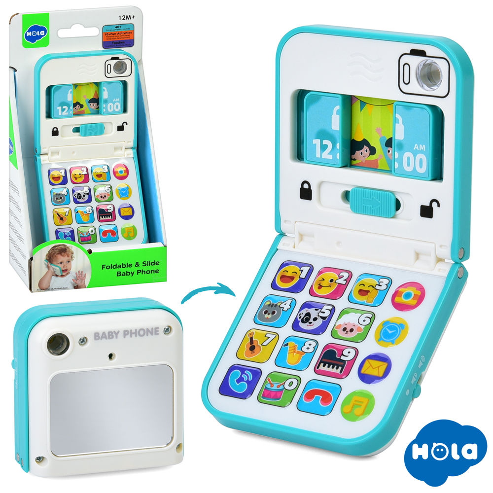 Телефон мобільний HE8972 (24шт) навчальний, 16-8-2см, звук(англ), звуки тварин, дзеркало, 2 режими г