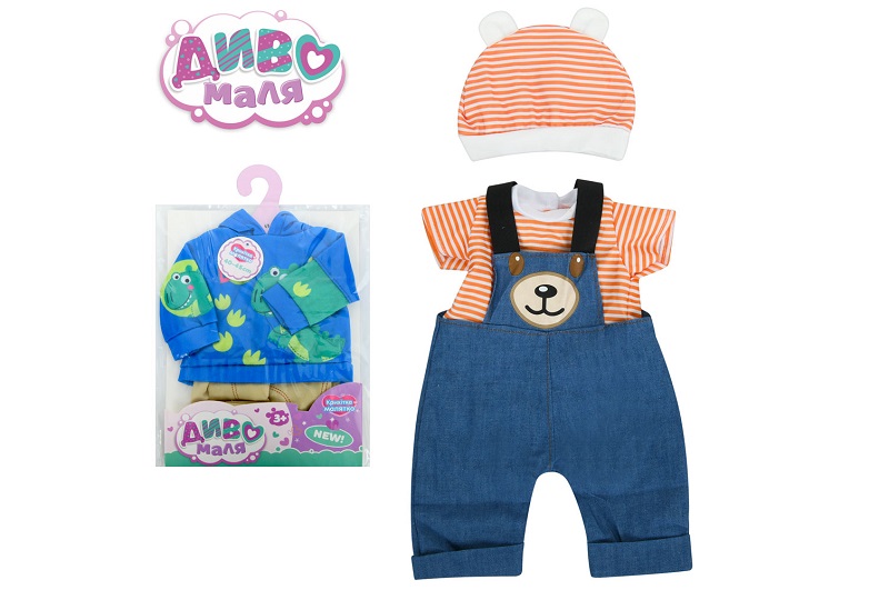 Вбрання для ляльки BLC245K-M-DM-UA для ляльки, 2 види, кул., 21-31-1 см