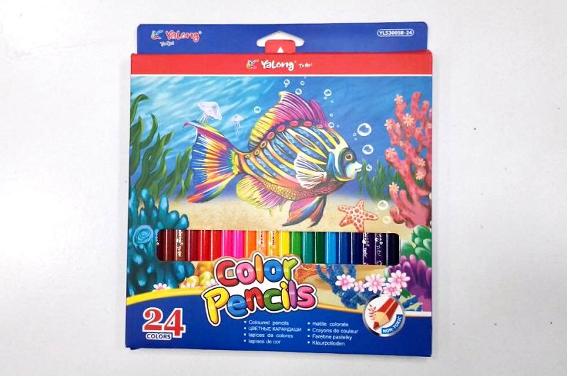 Олівці кольорові 24кол. Рибка Yalong YL530058-24(12)