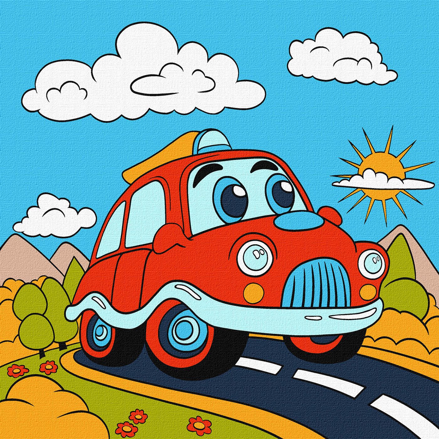 Картина по номерах. Весела подорож" 25х25см Ідейка  Ід6105 KHO"