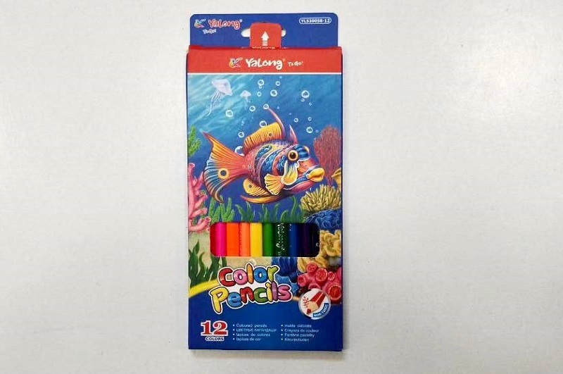 Олівці кольорові 12кол. Рибка Yalong YL530058-12(12)