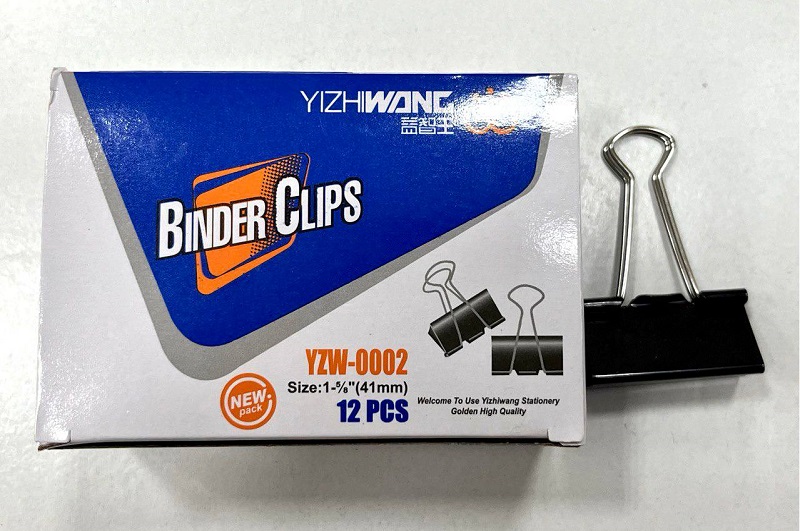 Біндер металевий Binder Clips 41мм.(12) YZW-0002 УПАК12шт