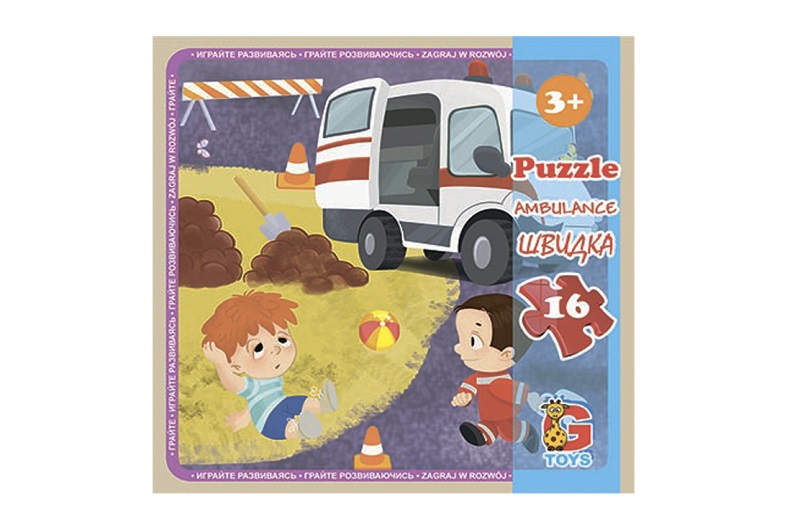 Пазли ТМ G-Toys" із серії "Транспорт", 16 ел.  LT08"