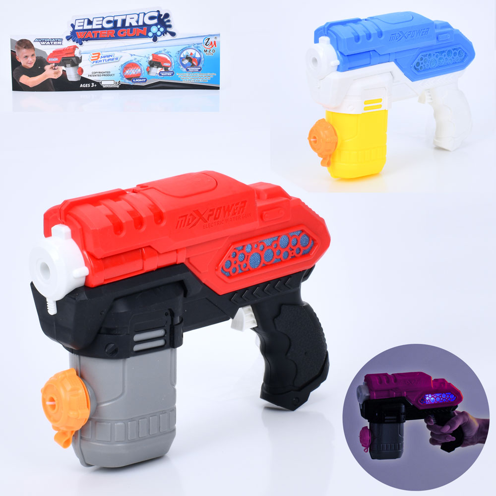 Водяний пістолет арт. M80000B (96шт/2) автоматичний, світло, батарея (не входить до комплекту), 2 ко