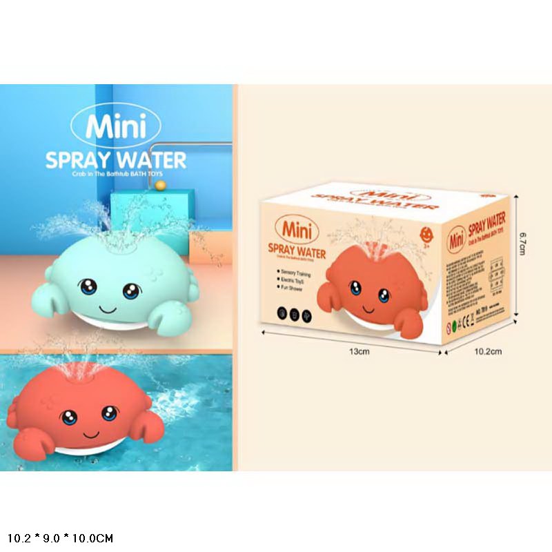 Іграшка для гри у ванні арт. 7019 (120шт/2)краб-фонтан,2 кольори мікс, р-р10,2*9*10, короб. 13*10,2*