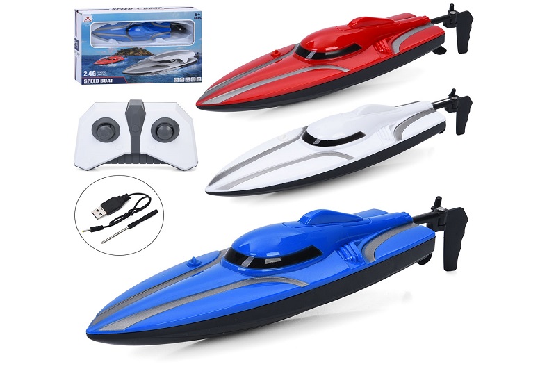 Катер JH-K15 (18шт) р/к2,4G, акум, 19,5см, USBзарядне, 3 кольори, в кор-ці, 24,5-16-6см