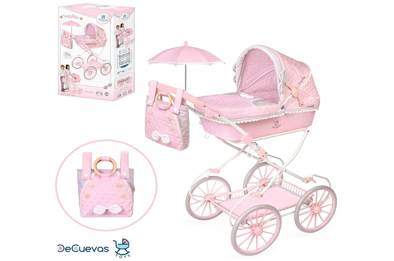 Коляска 81075 (4шт) для ляльки, класика, ш42-д80-в93см, висота до ручки 81см (регулюється), люлька 4